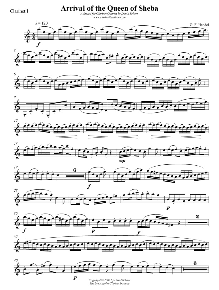 Clarinet sheet music 1 archive, PDF Vol