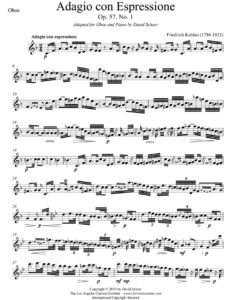 Oboe vol 3 cover image showing Adagio con Expressione by Kuhlau