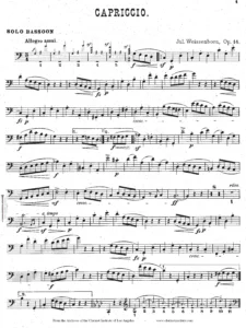 Weissenborn - Capriccio, Op. 14 for Bassoon