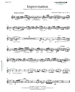 Gedike, Aleksandr - Improvisation, Op. 27, No. 3