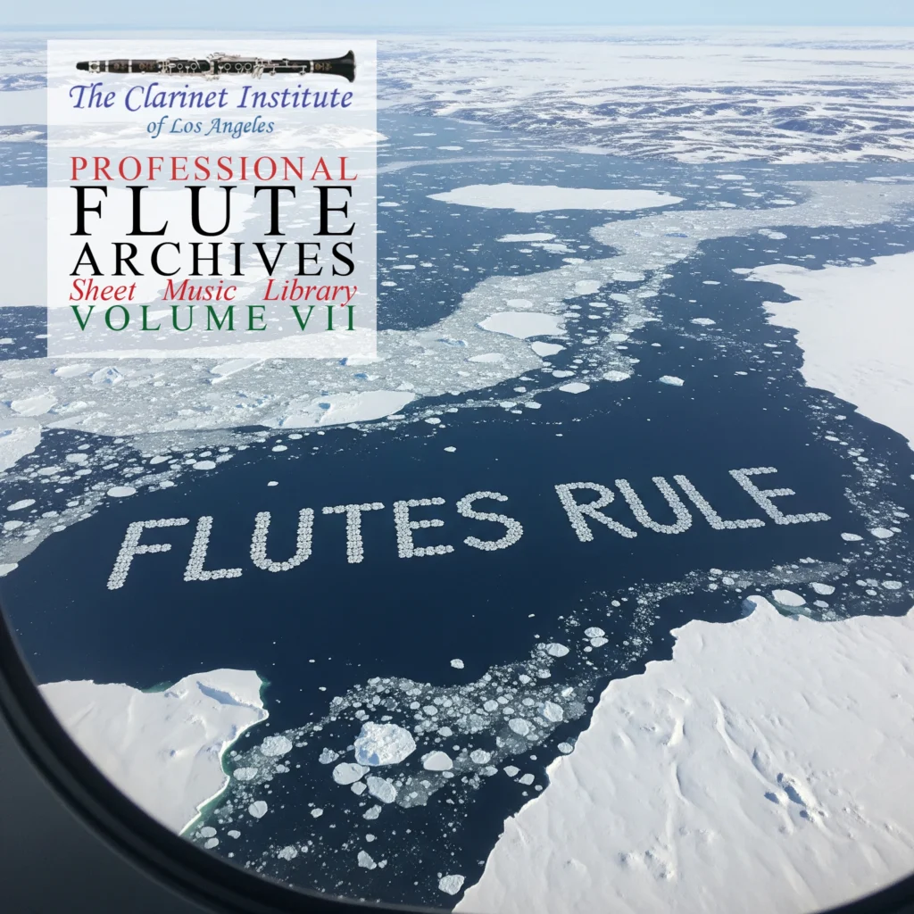 Cover for Flute Sheet Music, Vol. 7 showing Ice blocks at the north pole